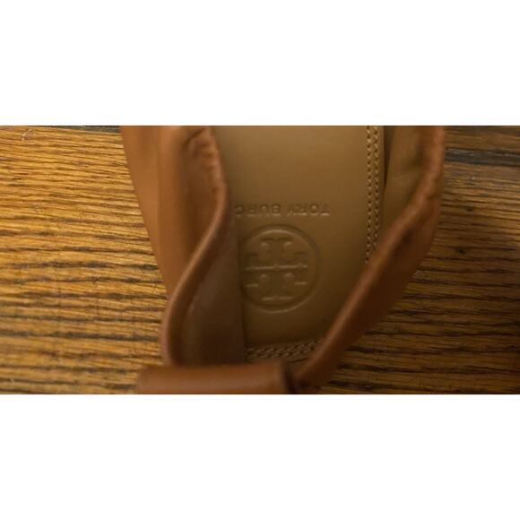 Tory Burch Women's Rust Brown Bow Ballet Flats Square Toe Ruched Shoes 10.5 - Picture 11 of 12